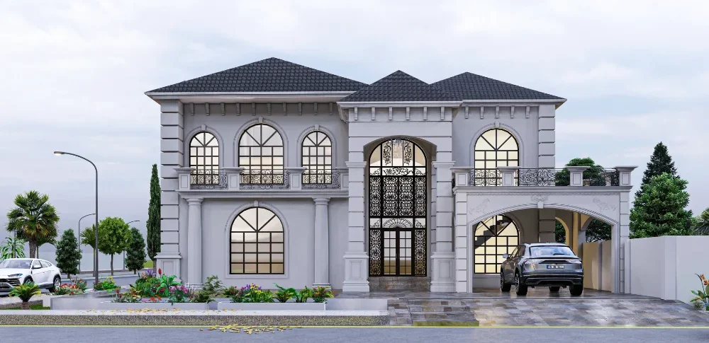 Classical Spanish House Design 69 1 Kanal Classical Spanish House Design by Edify Studio Elevation 1 1