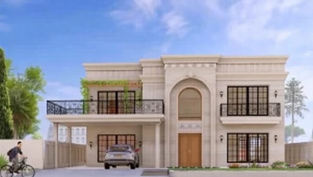 Classical Corner House Design